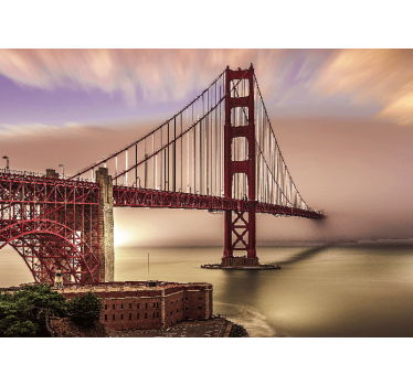 Golden Gate's fog mural wallpaper - TenStickers