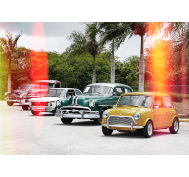 Classic collection of car mural - TenStickers