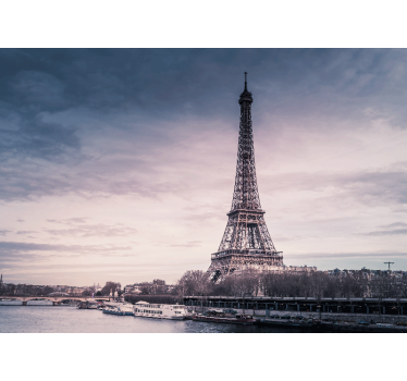 Eiffel tower design  paris mural wallpaper - TenStickers
