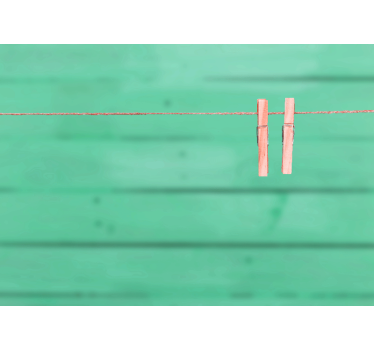 Clothespins on Line texture wall mural - TenStickers