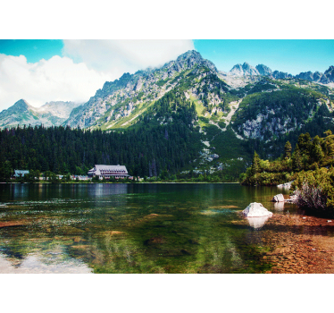 Polish Tatry Lake mountain mural - TenStickers
