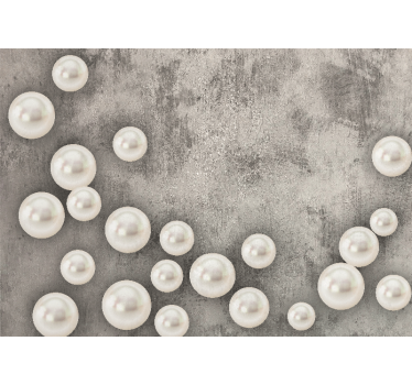 Texture wall mural delicate pearl arrangement - TenStickers