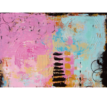 Abstract wall mural abstract colorful swirls - TenStickers