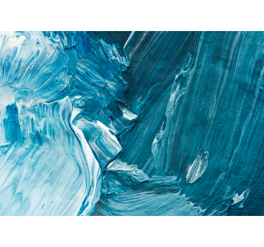 Abstract wall mural in blue artistic swirls - TenStickers