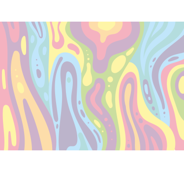 Colourful lava lamp effect abstract mural - TenStickers