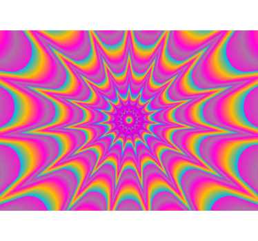 Abstract wall mural hypnotic radiating design - TenStickers