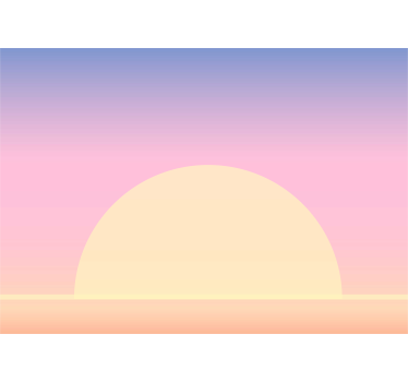Abstract wall mural sunny horizon pastel - TenStickers