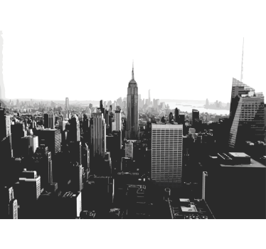 New york wall mural skyline with empire state - TenStickers
