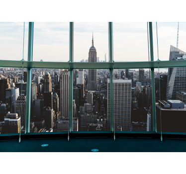 New york wall mural empire state skyline - TenStickers