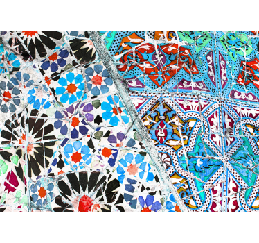 Texture wall mural intricate mosaic designs - TenStickers