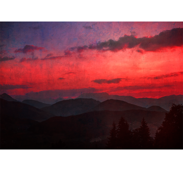 Dark sunset aesthetic colours nature murals - TenStickers