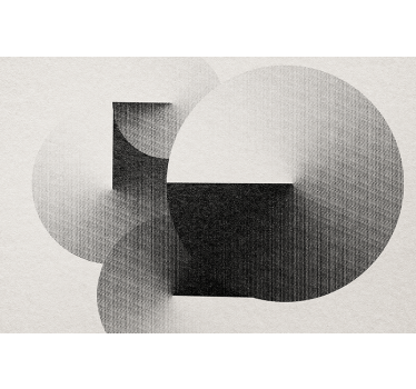 Retro geometric circle pattern vintage mural - TenStickers