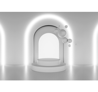 Abstract wall mural geometric arch design - TenStickers