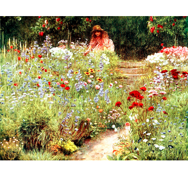Vintage garden "cottagecore" style nature murals - TenStickers