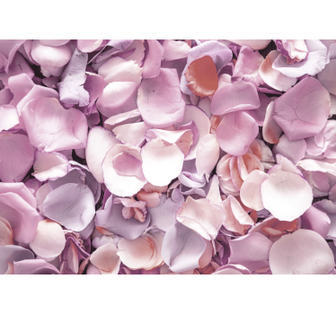 Elegant style pink rose leaves mural - TenStickers