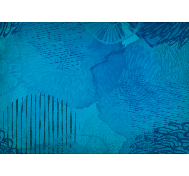 Abstract wall mural blue textured designs - TenStickers
