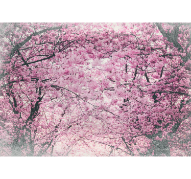 Vibrant cherry blossom trees mural wallpaper - TenStickers