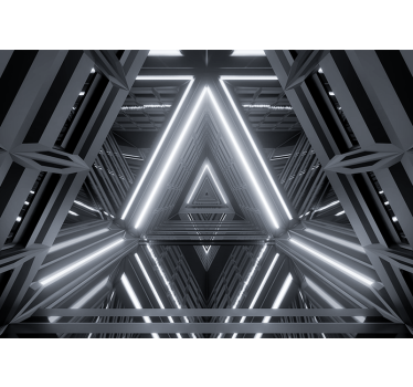 Abstract wall mural triangular glow design - TenStickers