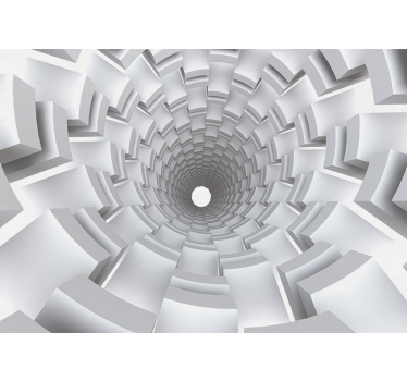 Abstract wall mural tunnel perspective art - TenStickers