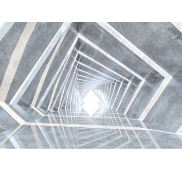Abstract wall mural geometric depth perspective - TenStickers