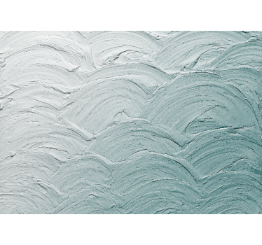 Blue Japandi wavy cement texture vintage mural - TenStickers
