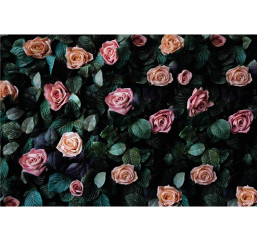 Red rose flowers  mural - TenStickers