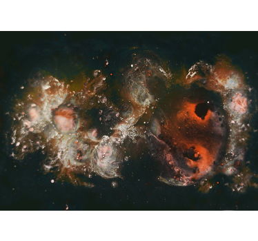 Abstract wall mural celestial fluid designs - TenStickers