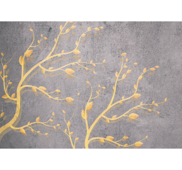 Vintage style golden tree vintage mural - TenStickers