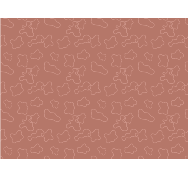 Terracotta white cercles abstract mural - TenStickers