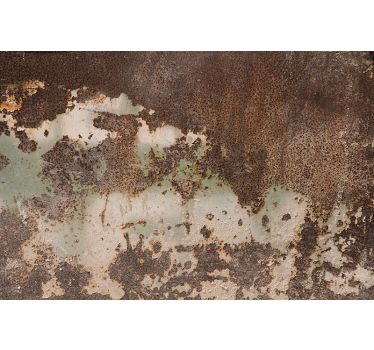 Rusty old metal wall wall mural - TenStickers