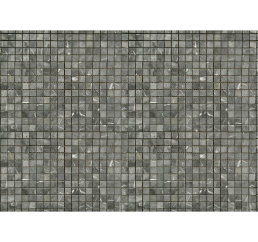 Black Tiles Bathroom Mural - TenStickers