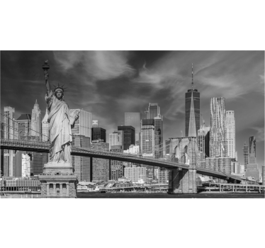 Black and white New York design office wall mural - TenStickers