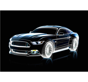 Sports car Hologram design wall decor for teenager - TenStickers