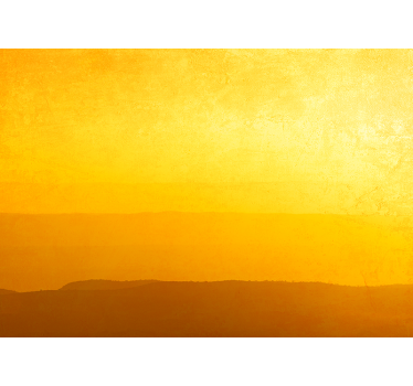 Yellow Sunset Hills Scenery Wall Mural - TenStickers