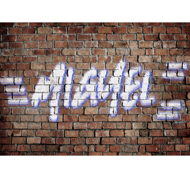 Brick Graffiti Custom Name Wall Mural - TenStickers
