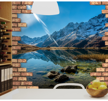 3D brick wall with photo brick mural - TenStickers
