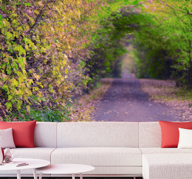 3D effect in green cave 3d mural wallpaper - TenStickers