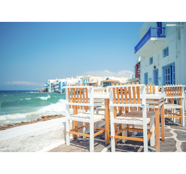 Greek Cafe mural wallpaper - TenStickers