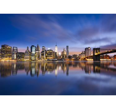 New York photo skyline wall mural - TenStickers