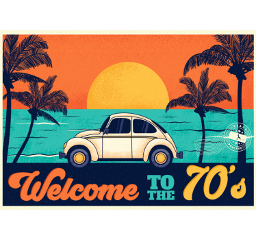Welcome to 70's vintage mural - TenStickers