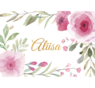 Flower wall mural floral elegance captured - TenStickers