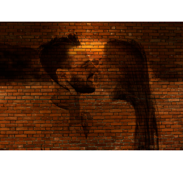 Brick textured photo customizable 3d mural wallpaper - TenStickers