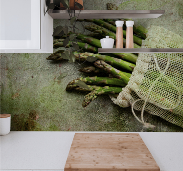 Asparagus Delight flower wall mural - TenStickers