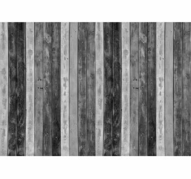Stone wall mural rustic wooden planks design - TenStickers