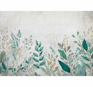 Plants painting living room mural for wall - TenStickers