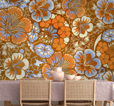Abstract floral composition flower mural - TenStickers