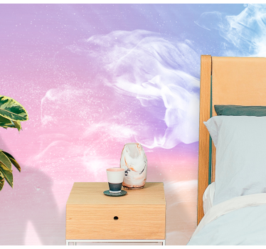 Abstract wall mural soft cloud flow - TenStickers