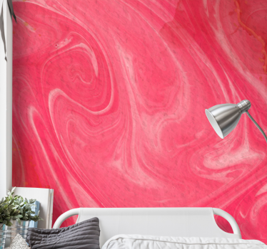 Abstract wall mural swirling pink designs - TenStickers