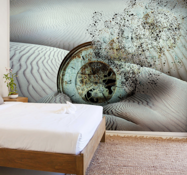 Abstract wall mural time dunes fragmentation - TenStickers