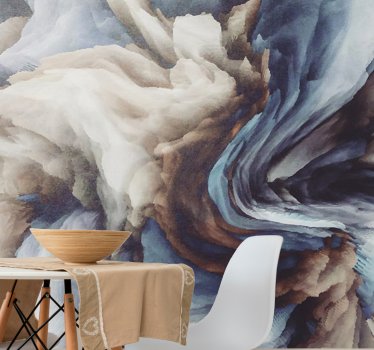 Abstract wall mural with whirling texture designs - TenStickers
